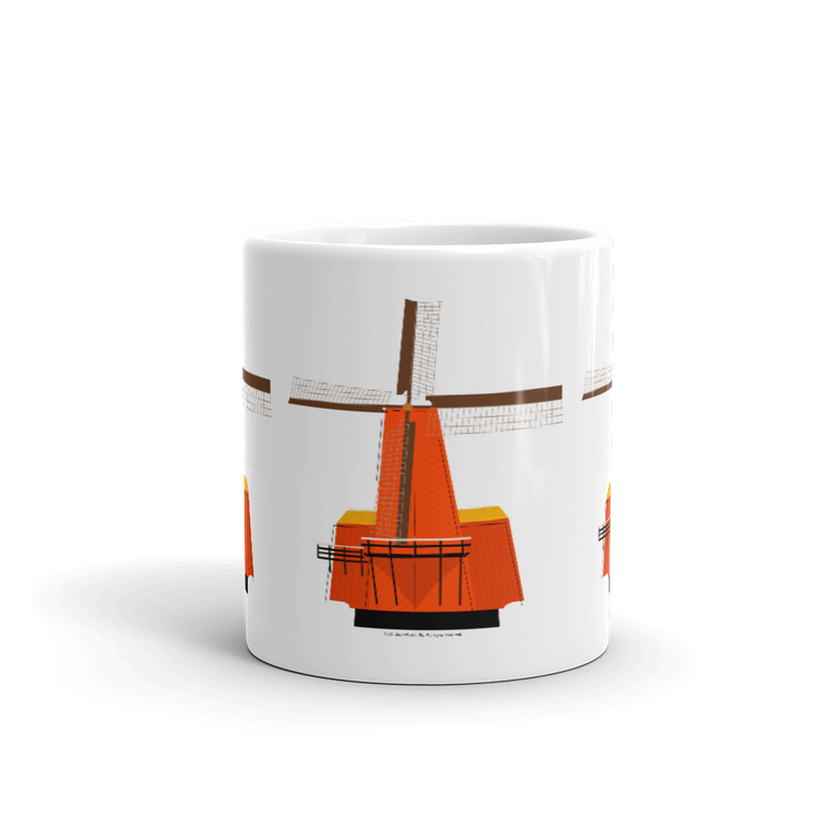 Retro Orange Windmill mug-Coffee Mug-Zach + Alison
