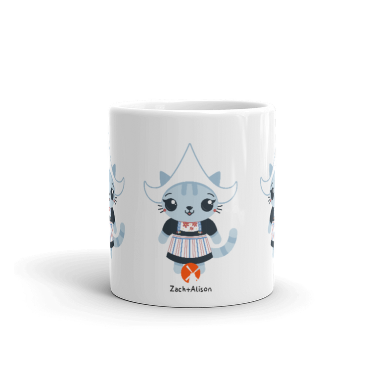 Traditional Dutch Cat mug-Zach + Alison