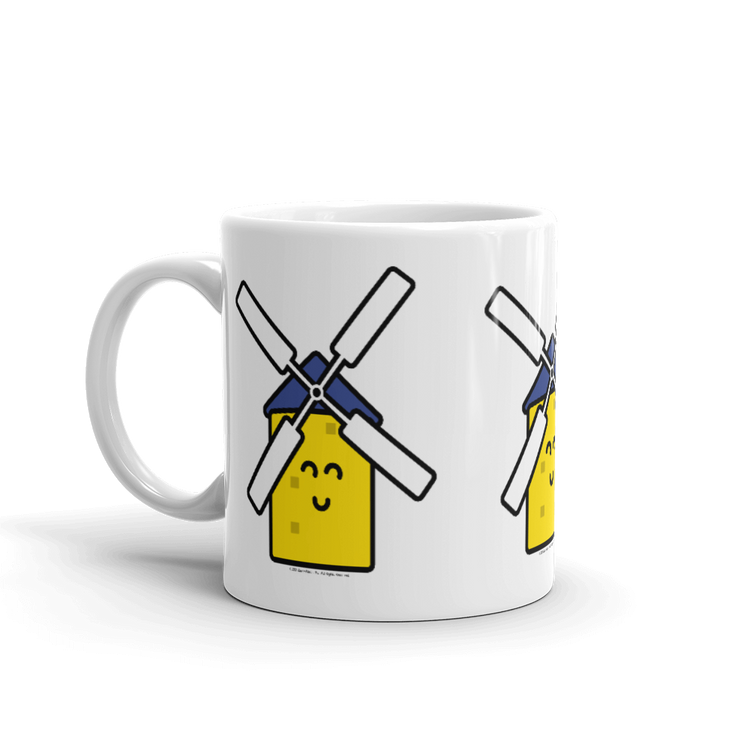 Yellow Windmill mug-Coffee Mug-Zach + Alison