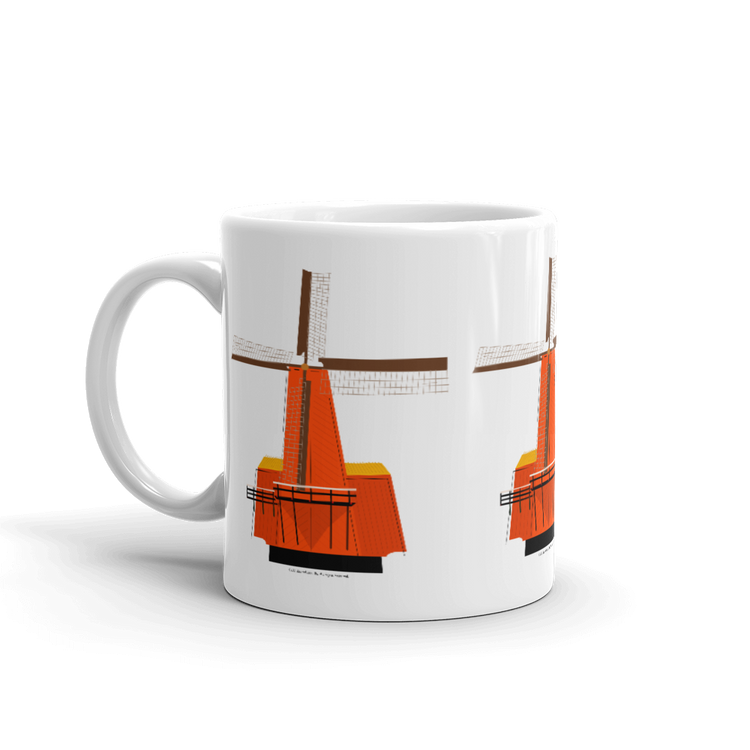 Retro Orange Windmill mug-Coffee Mug-Zach + Alison