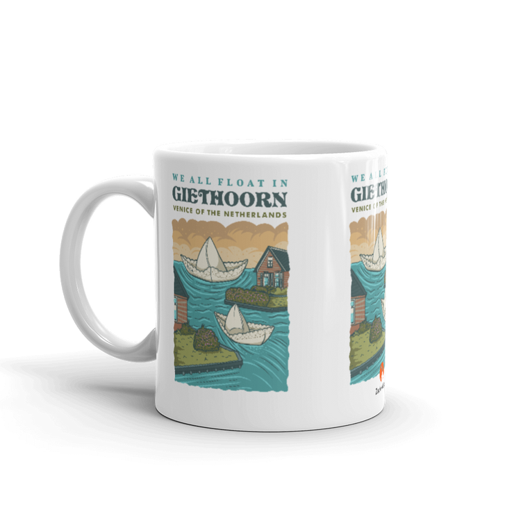 We All Float in Giethoorn mug-Zach + Alison