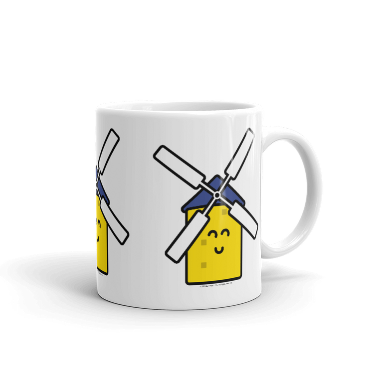 Yellow Windmill mug-Coffee Mug-Zach + Alison