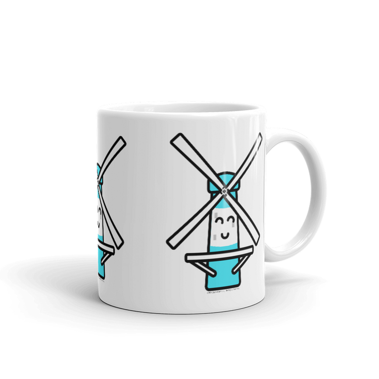Blue Windmill mug-Coffee Mug-Zach + Alison