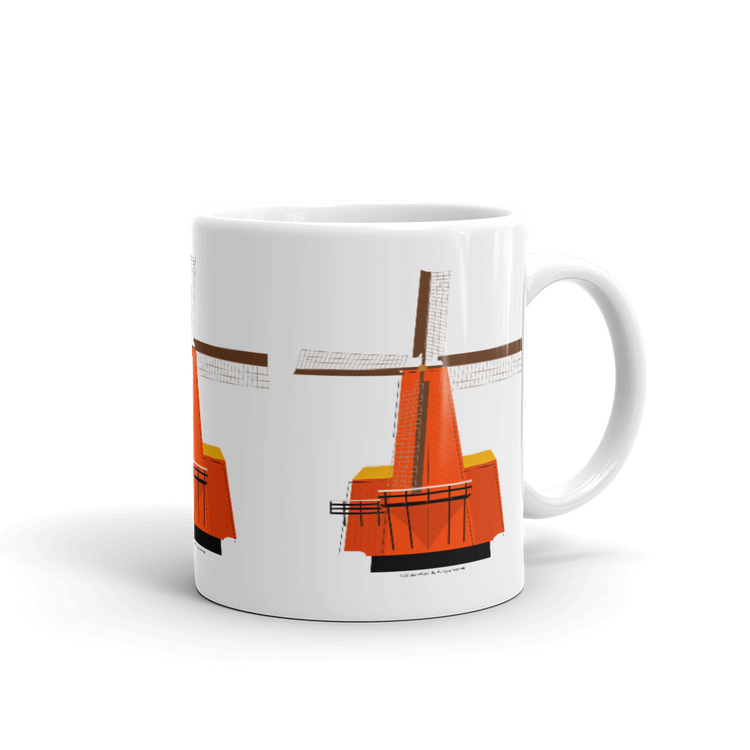 Retro Orange Windmill mug-Coffee Mug-Zach + Alison