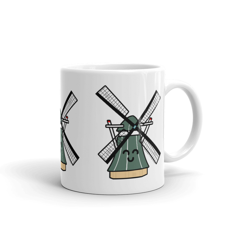 Green Windmill mug-Coffee Mug-Zach + Alison