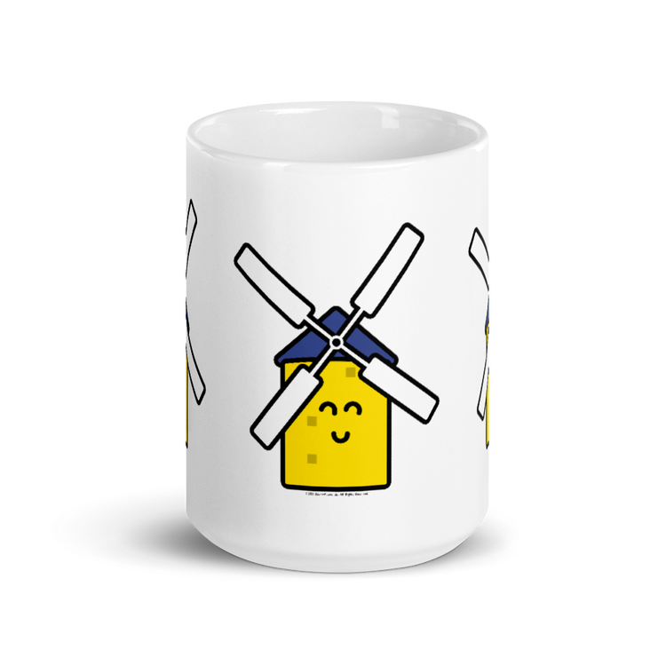 Yellow Windmill mug-Coffee Mug-Zach + Alison