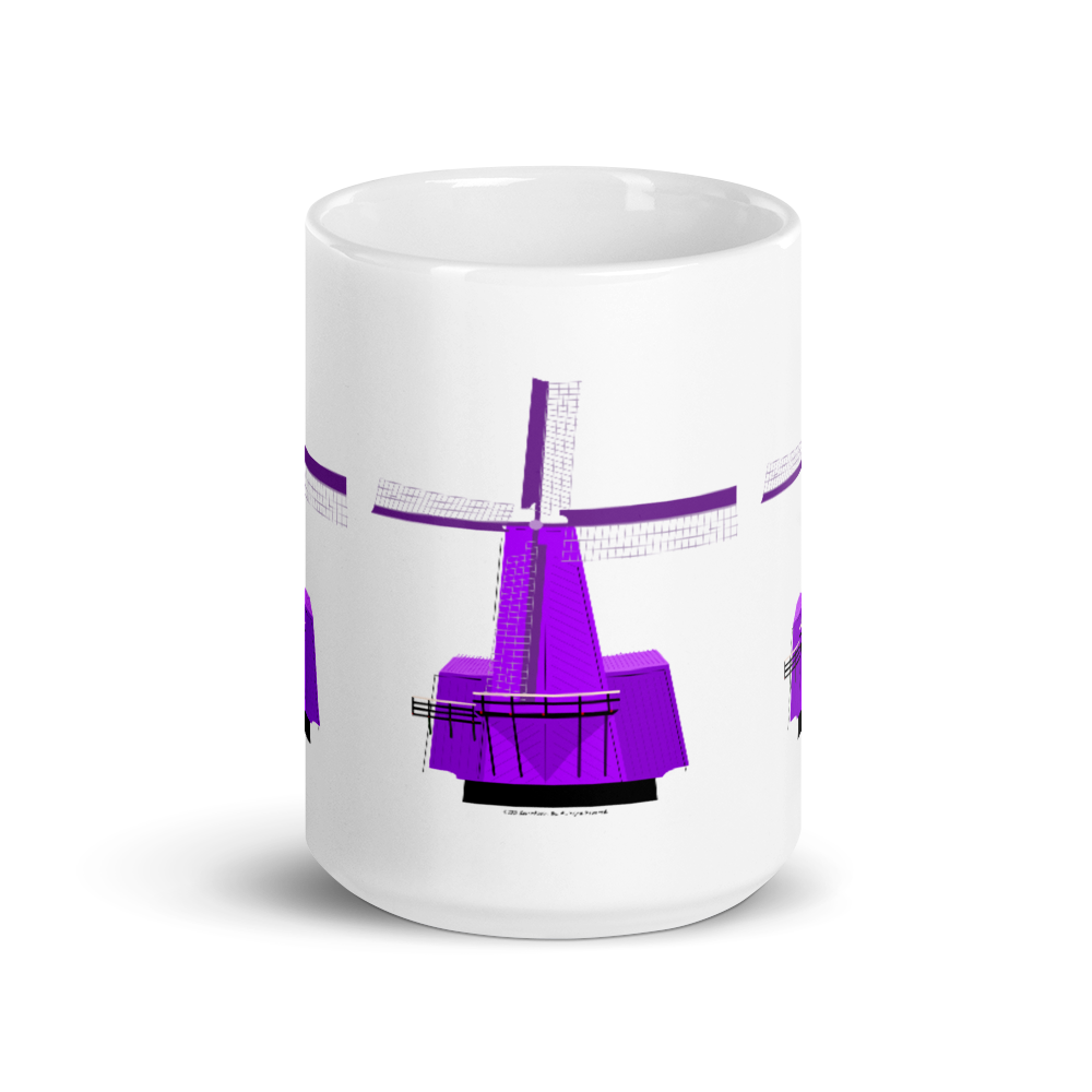 Retro Purple Windmill mug-Coffee Mug-Zach + Alison