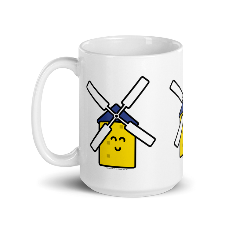 Yellow Windmill mug-Coffee Mug-Zach + Alison