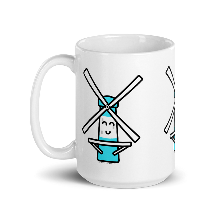 Blue Windmill mug-Coffee Mug-Zach + Alison