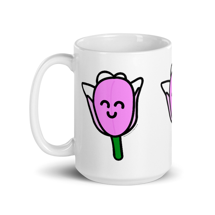Pink Tulip mug-Coffee Mug-Zach + Alison