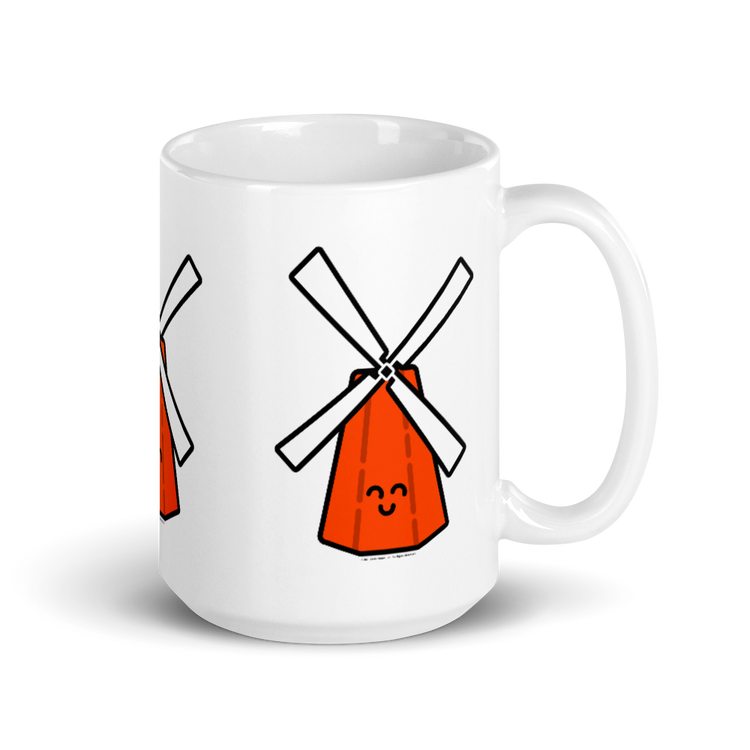 Orange Windmill mug-Coffee Mug-Zach + Alison