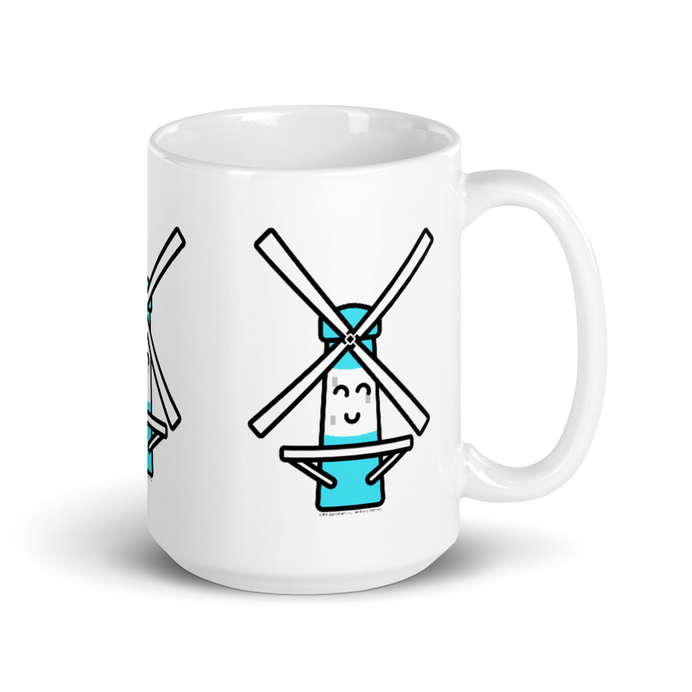 Blue Windmill mug-Coffee Mug-Zach + Alison