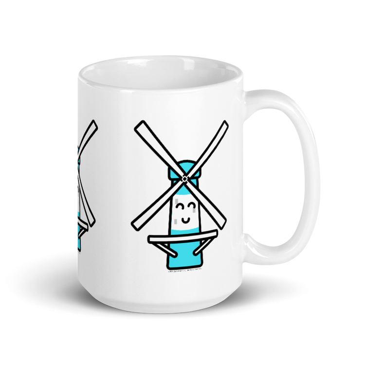 Blue Windmill mug-Coffee Mug-Zach + Alison