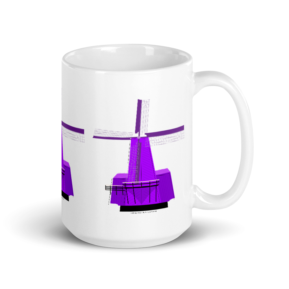 Retro Purple Windmill mug-Coffee Mug-Zach + Alison