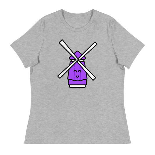 Women's Relaxed Purple Windmill Tee-T-Shirt-Zach + Alison