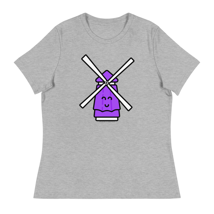 Women's Relaxed Purple Windmill Unisex Tee-T-Shirt-Zach + Alison