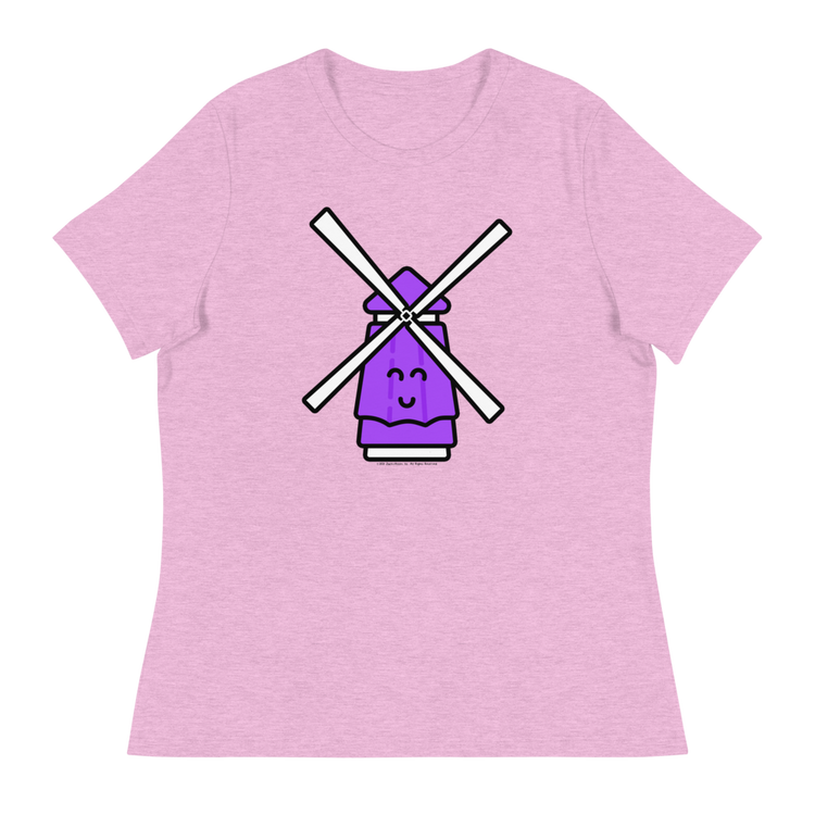 Women's Relaxed Purple Windmill Unisex Tee-T-Shirt-Zach + Alison