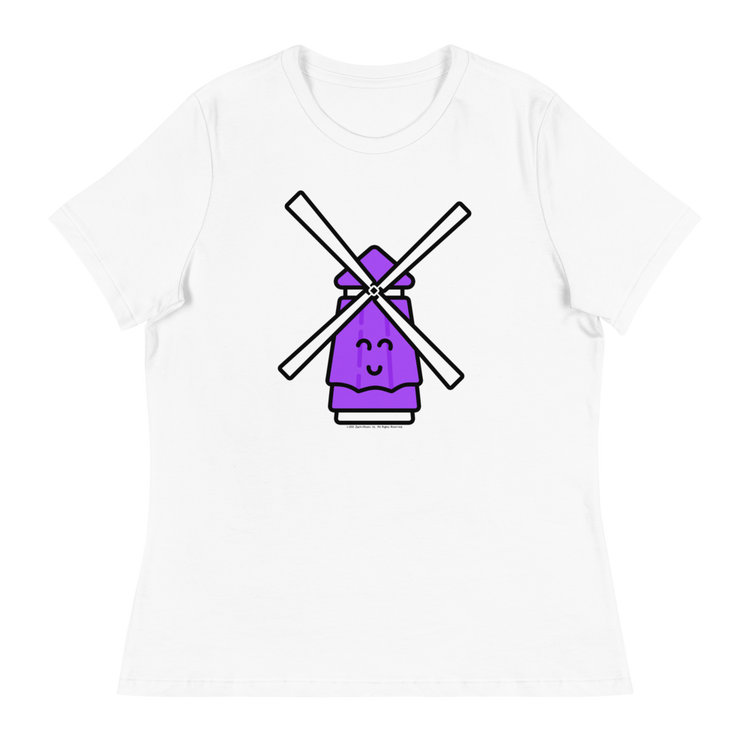 Women's Relaxed Purple Windmill Unisex Tee-T-Shirt-Zach + Alison
