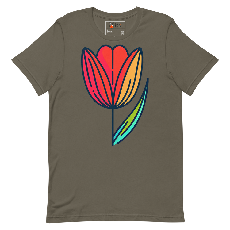 Modern Minimalist Tulip Short-Sleeve Unisex Tee-Zach + Alison