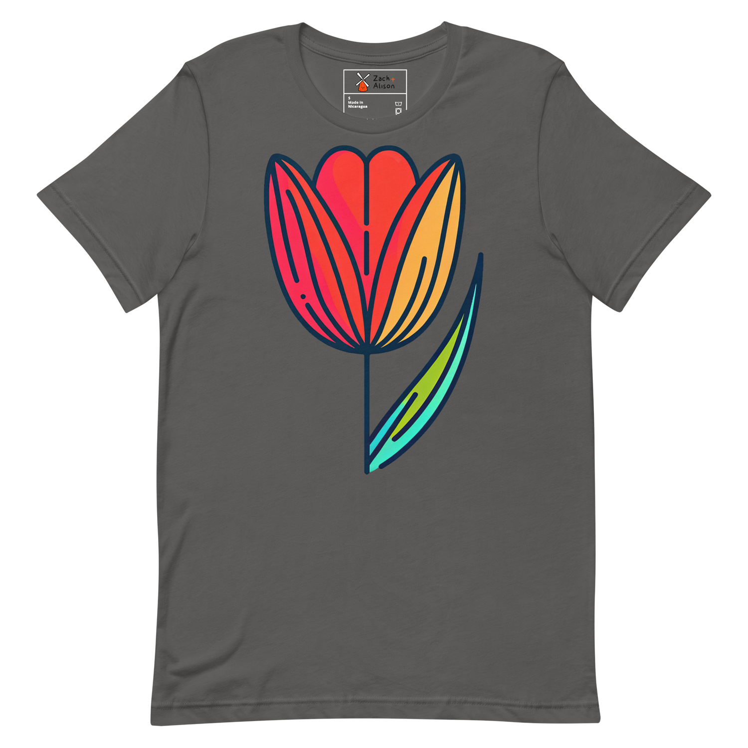 Modern Minimalist Tulip Short-Sleeve Unisex Tee-Zach + Alison