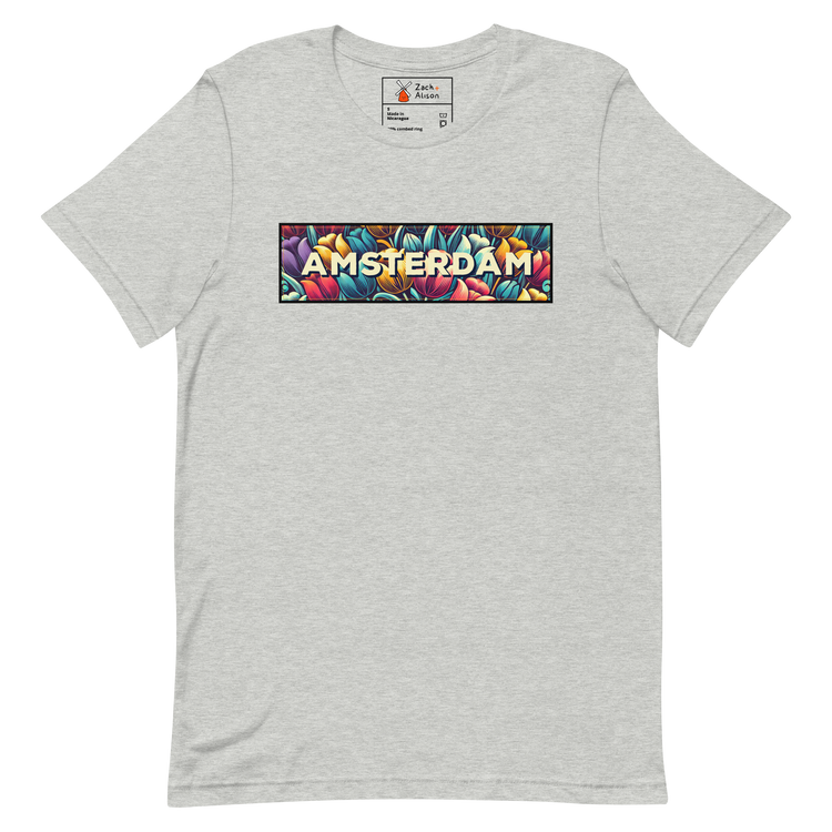 Amsterdam Tulips In Bloom Short-Sleeve Unisex Tee-Zach + Alison