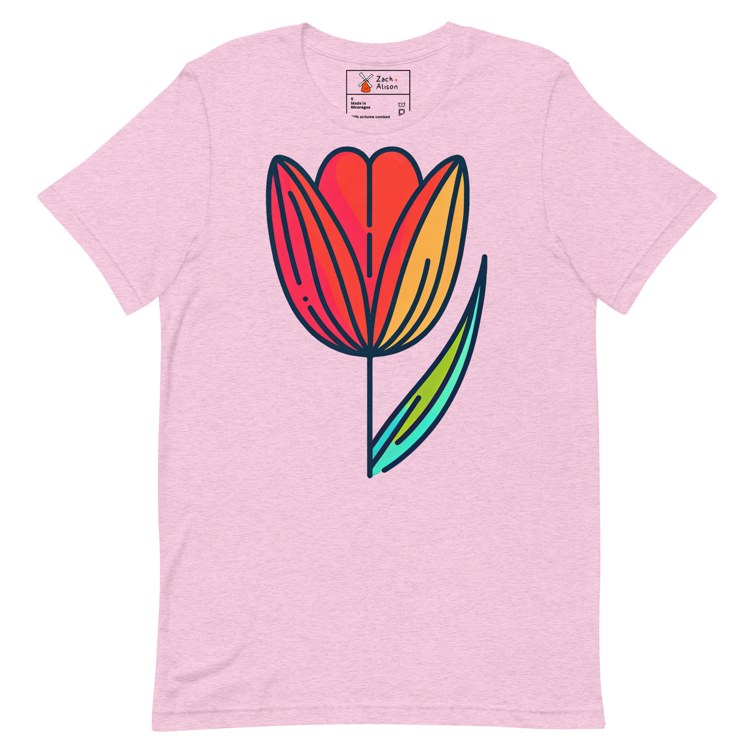 Modern Minimalist Tulip Short-Sleeve Unisex Tee-Zach + Alison