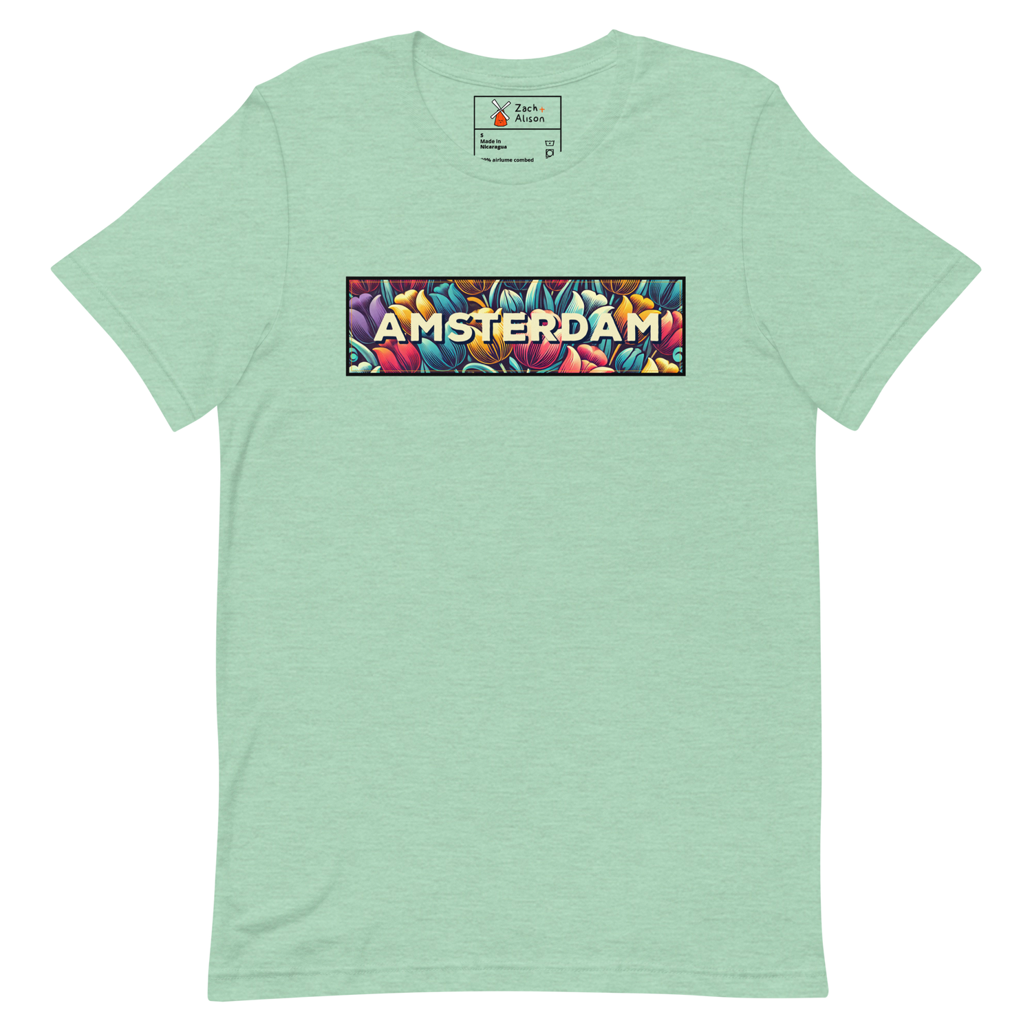 Amsterdam Tulips In Bloom Short-Sleeve Unisex Tee-Zach + Alison