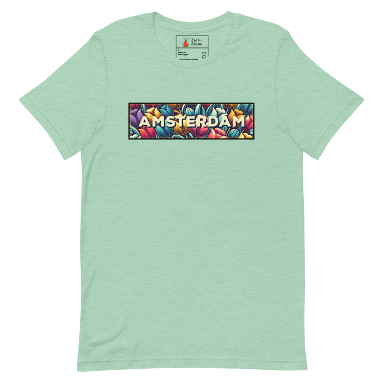 Amsterdam Tulips In Bloom Short-Sleeve Unisex Tee-Zach + Alison