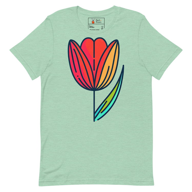 Modern Minimalist Tulip Short-Sleeve Unisex Tee-Zach + Alison