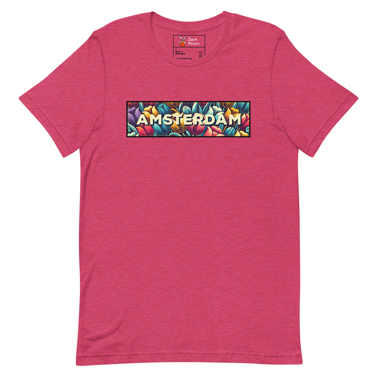 Amsterdam Tulips In Bloom Short-Sleeve Unisex Tee-Zach + Alison