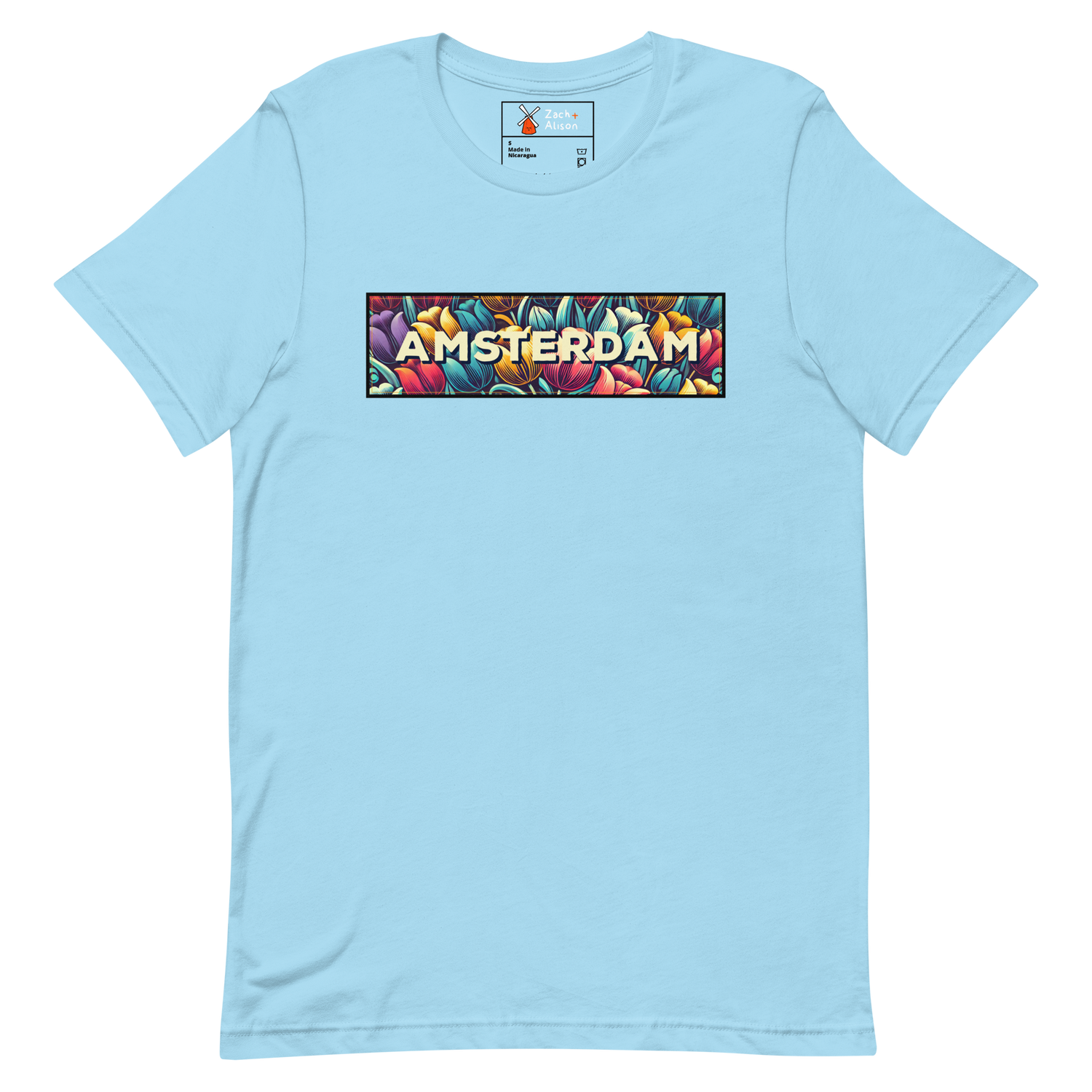 Amsterdam Tulips In Bloom Short-Sleeve Unisex Tee-Zach + Alison