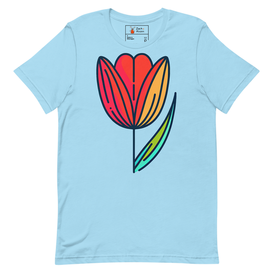 Modern Minimalist Tulip Short-Sleeve Unisex Tee-Zach + Alison