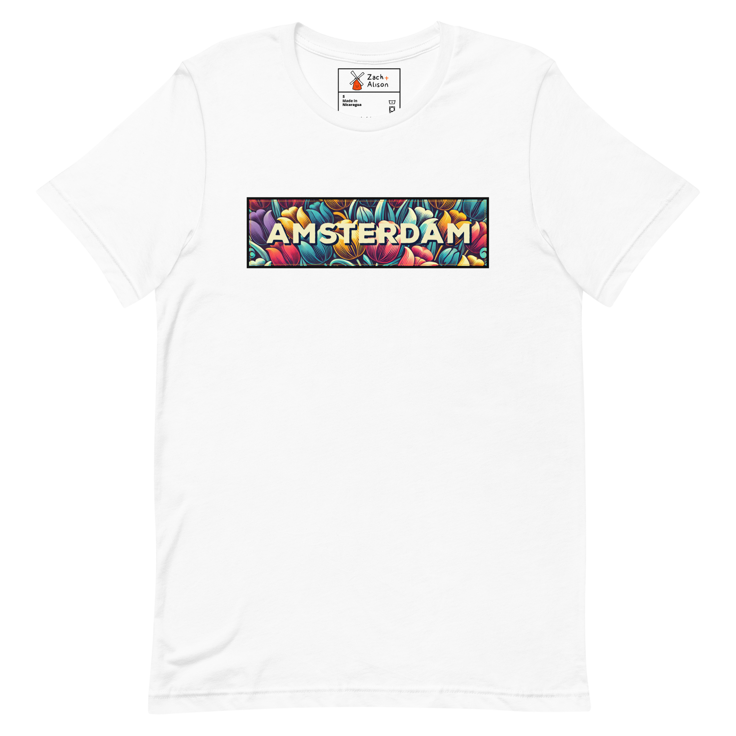 Amsterdam Tulips In Bloom Short-Sleeve Unisex Tee-Zach + Alison