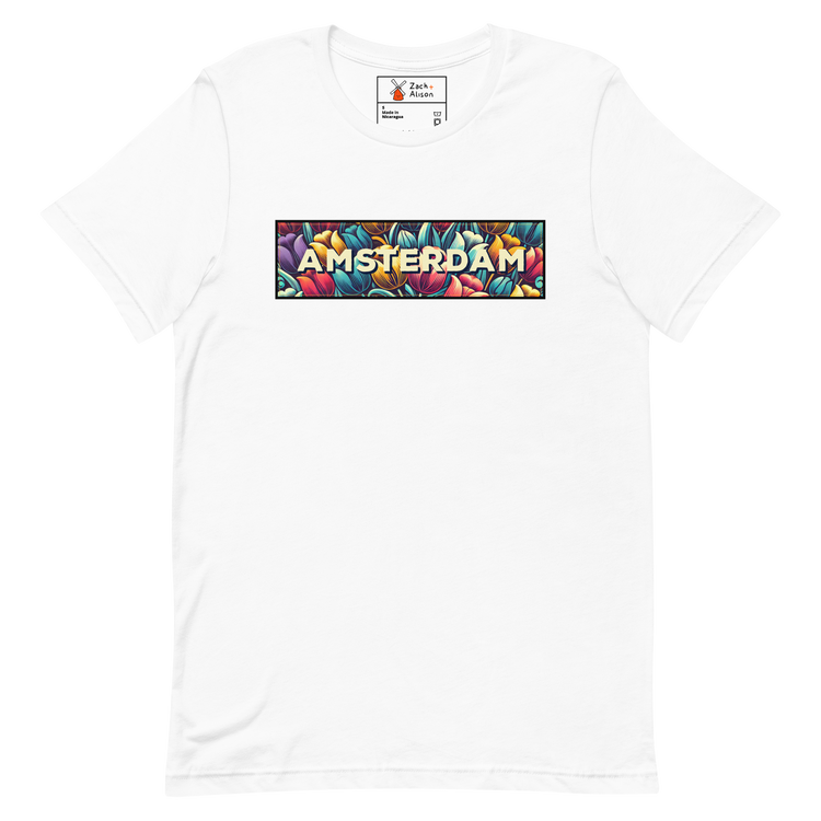 Amsterdam Tulips In Bloom Short-Sleeve Unisex Tee-Zach + Alison