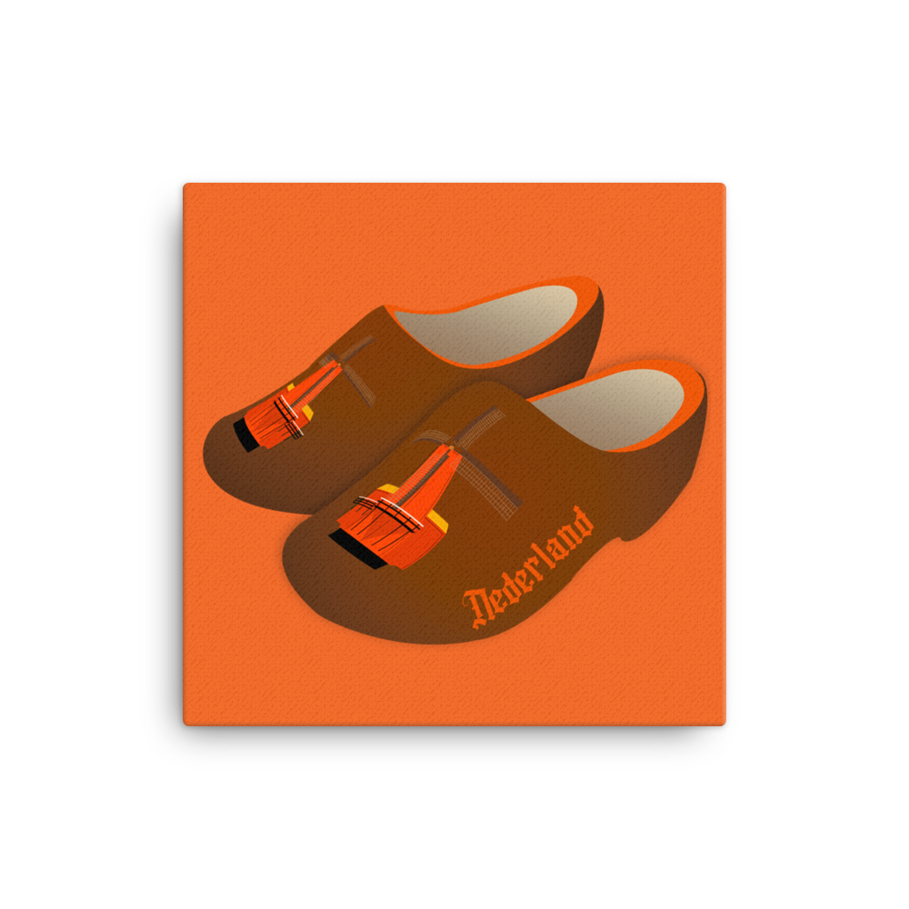 Orange Windmill Clogs Canvas-Wall Art-Zach + Alison