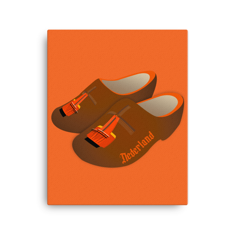 Orange Windmill Clogs Canvas-Wall Art-Zach + Alison