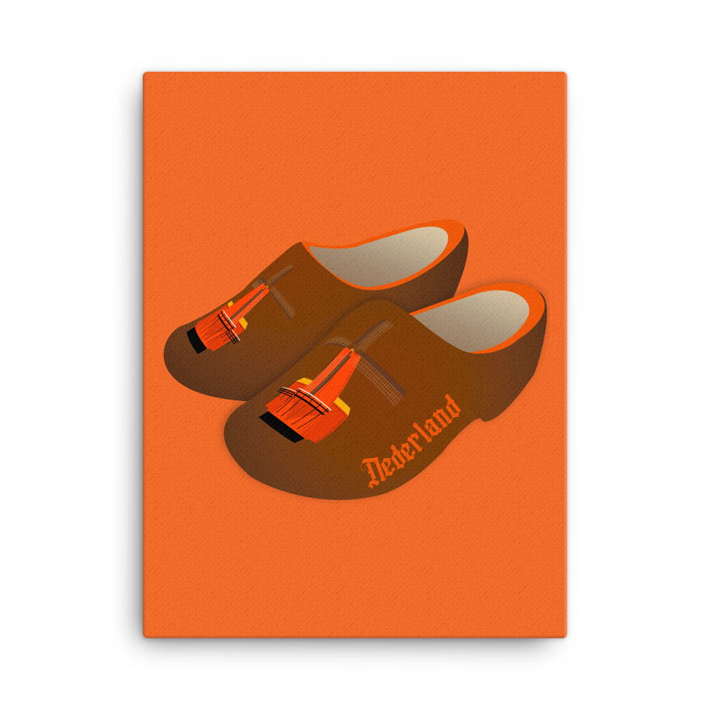 Orange Windmill Clogs Canvas-Wall Art-Zach + Alison