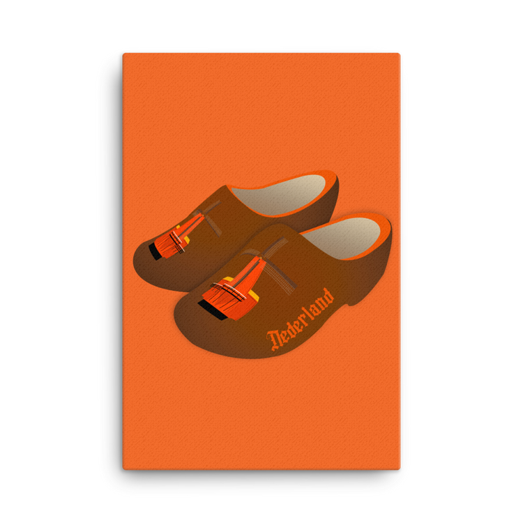 Orange Windmill Clogs Canvas-Wall Art-Zach + Alison