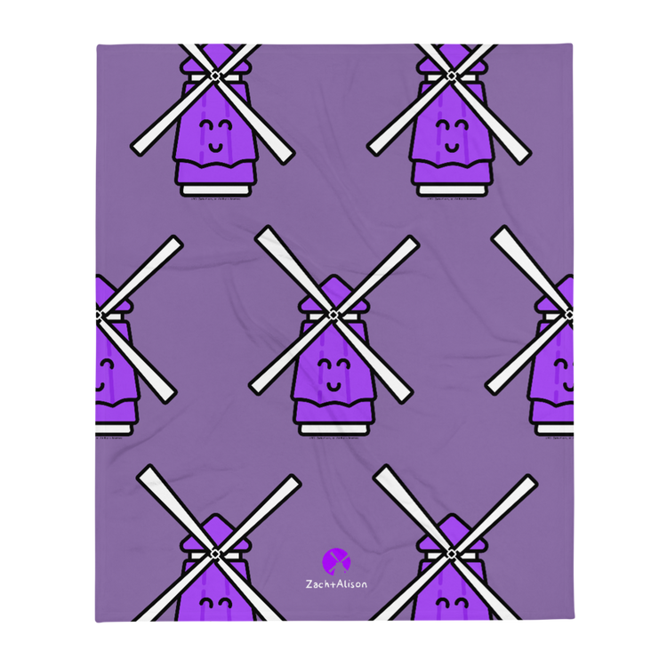 Purple Windmill Throw Blanket-Zach + Alison