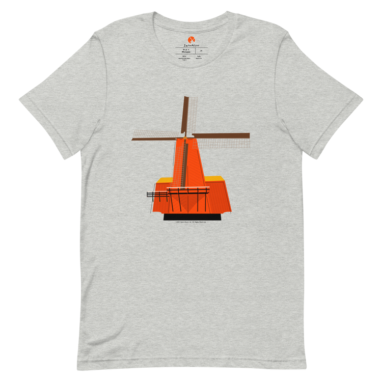 Retro Orange Windmill Short-Sleeve Unisex Tee-T-Shirt-Zach + Alison