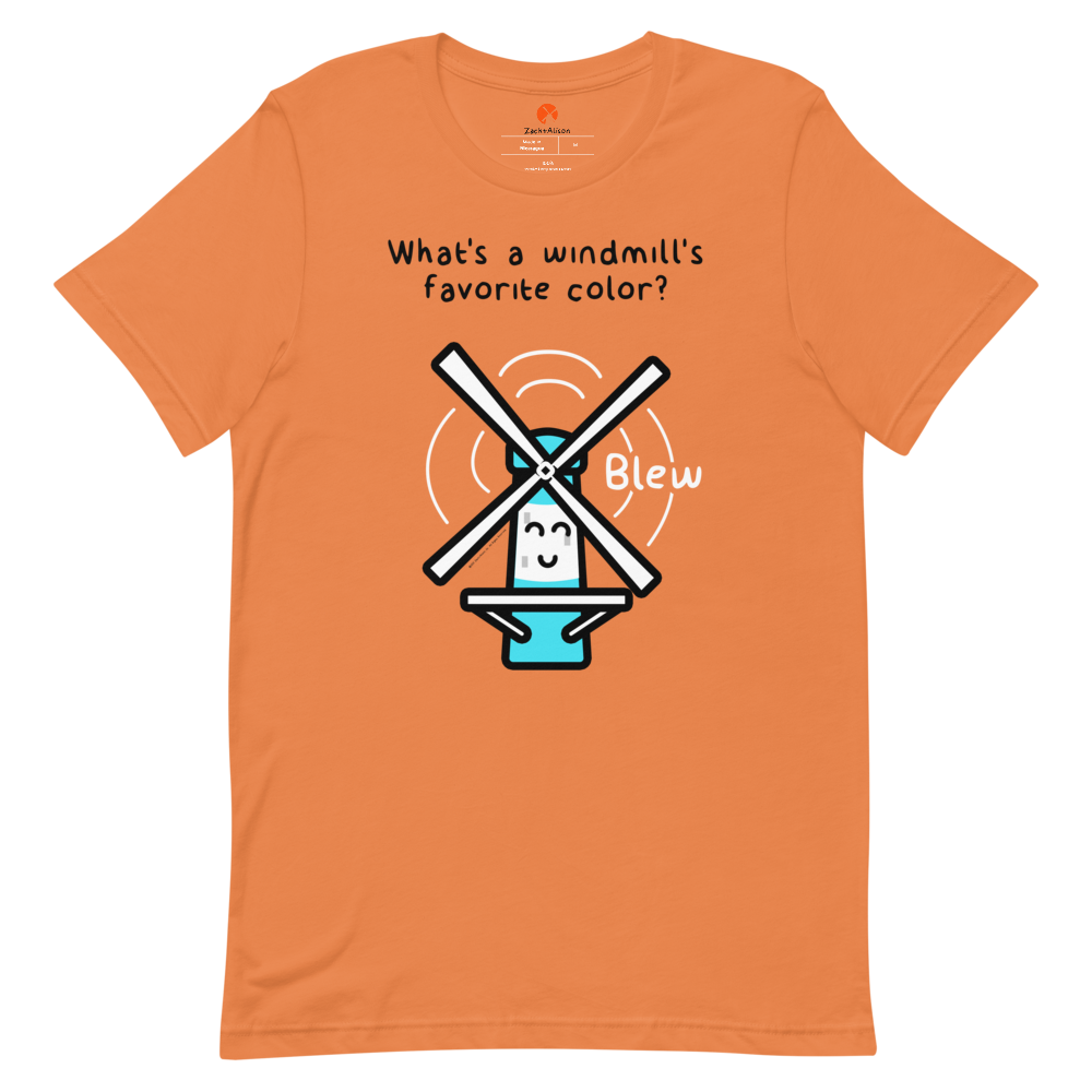 What's a windmill's favorite color? Short-Sleeve Tee-Zach + Alison