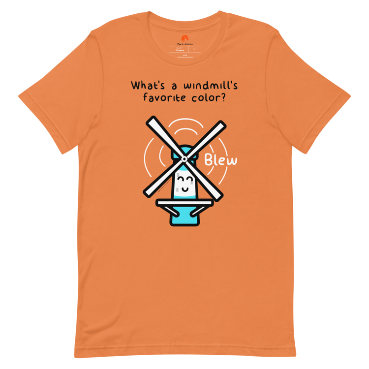 What's a windmill's favorite color? Short-Sleeve Tee-Zach + Alison