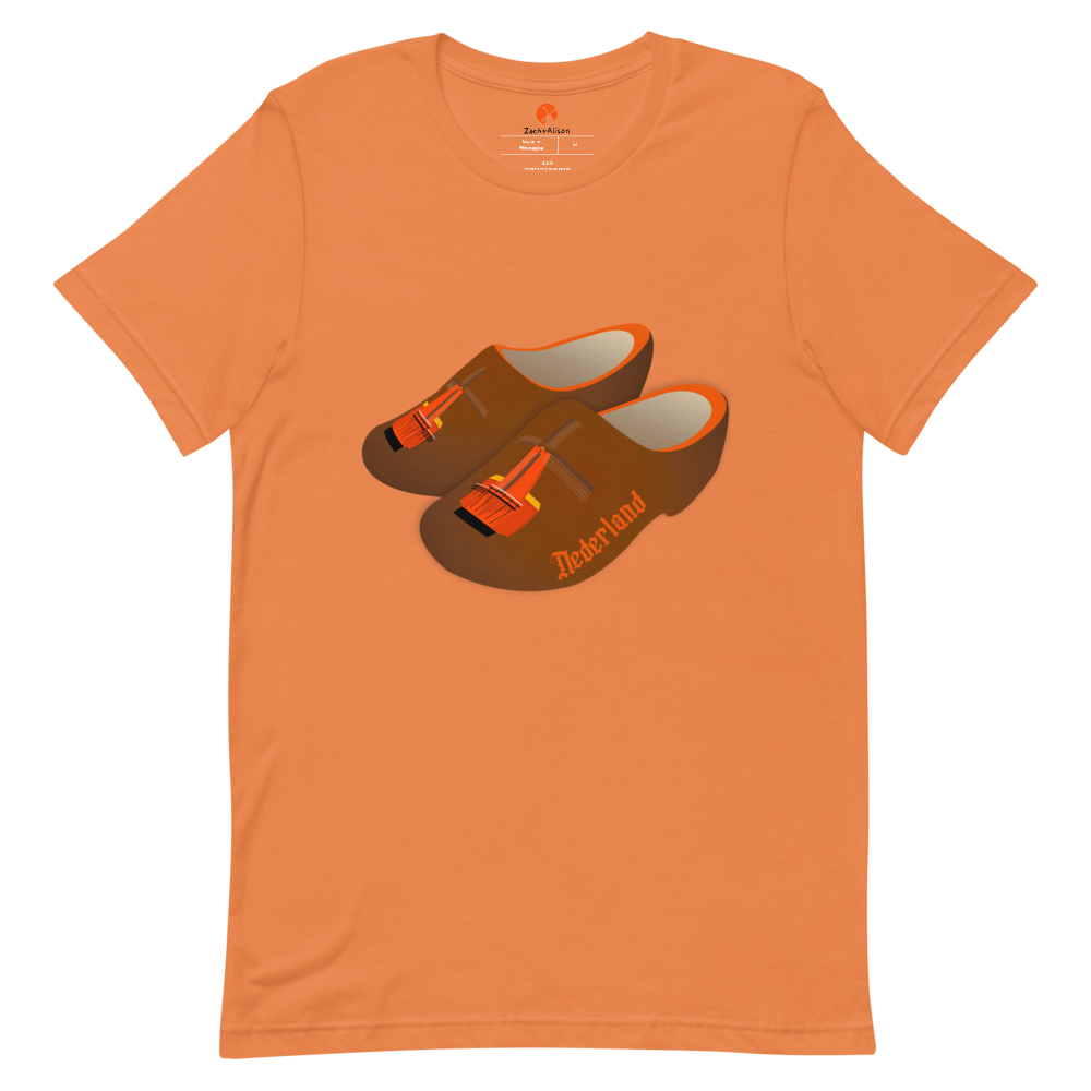 Orange Windmill Clogs Short-Sleeve Unisex Tee-T-Shirt-Zach + Alison