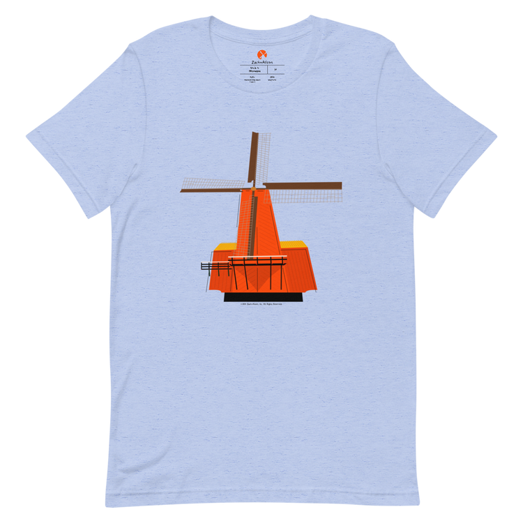 Retro Orange Windmill Short-Sleeve Unisex Tee-T-Shirt-Zach + Alison