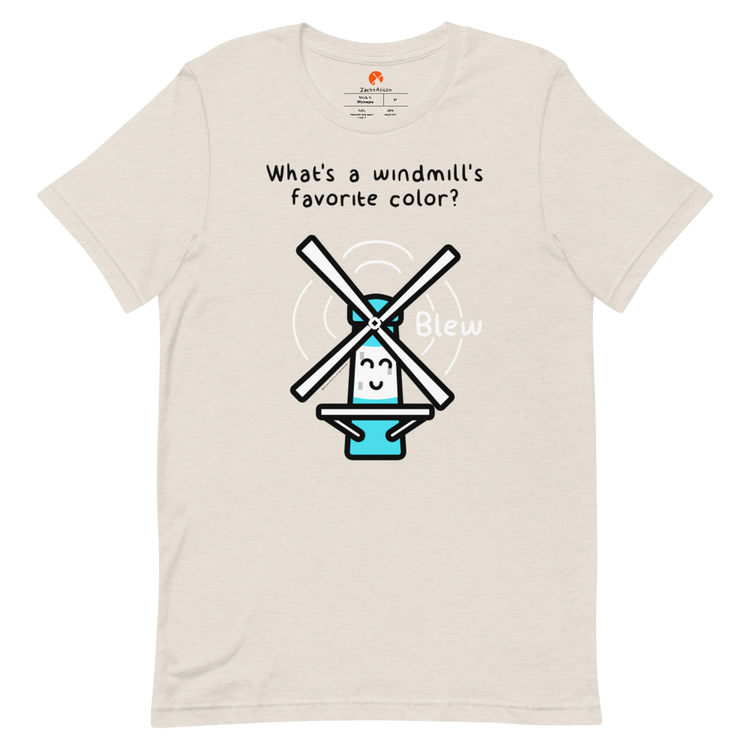 What's a windmill's favorite color? Short-Sleeve Tee-Zach + Alison