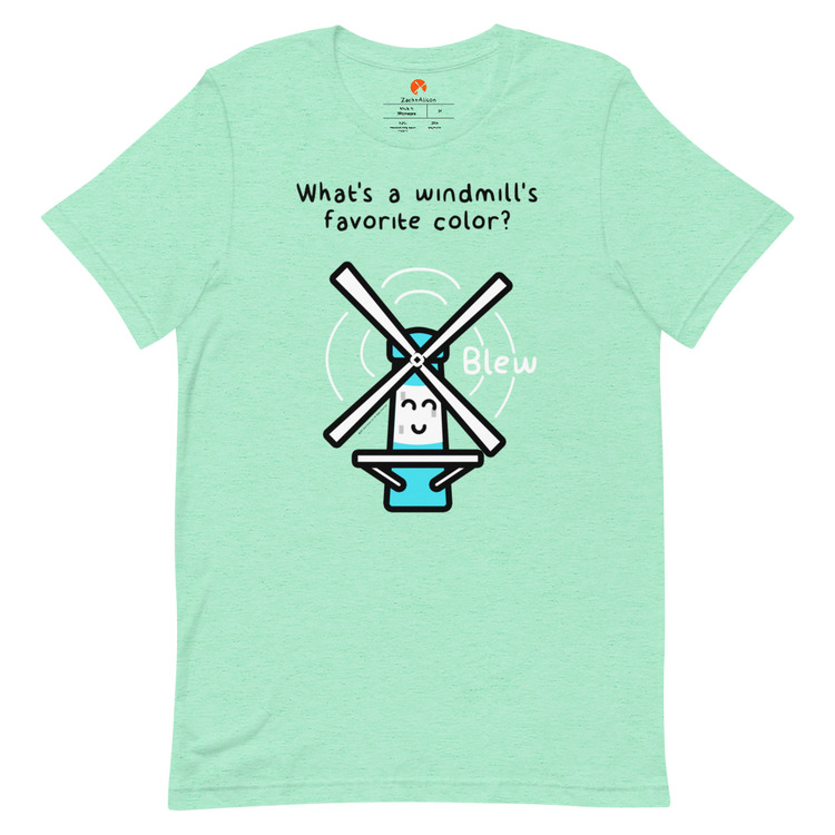 What's a windmill's favorite color? Short-Sleeve Tee-Zach + Alison