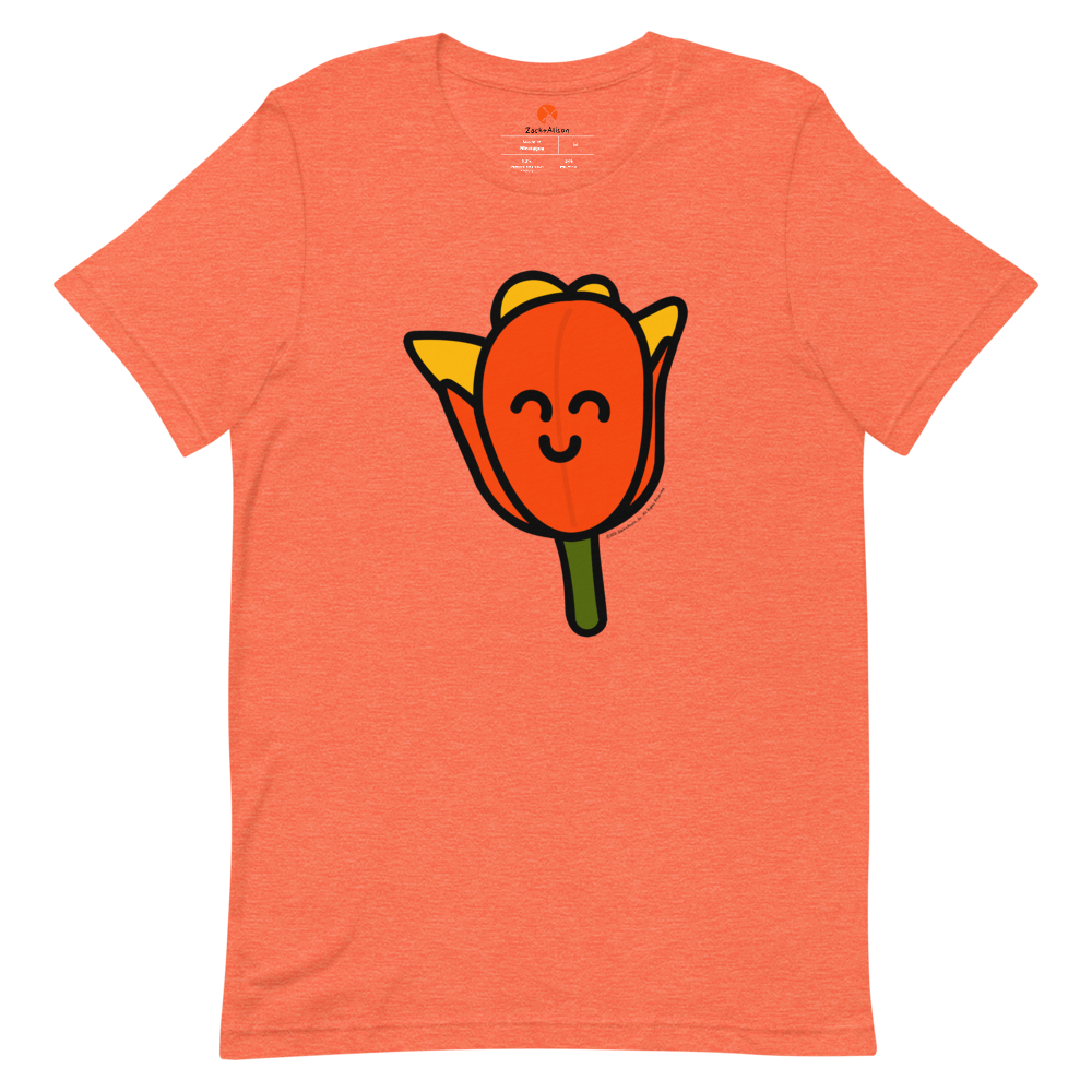 Orange Tulip Short-Sleeve Unisex Tee-T-Shirt-Zach + Alison