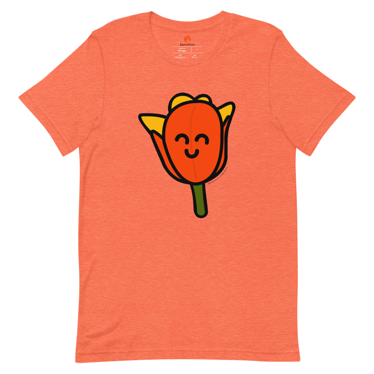 Orange Tulip Short-Sleeve Unisex Tee-T-Shirt-Zach + Alison