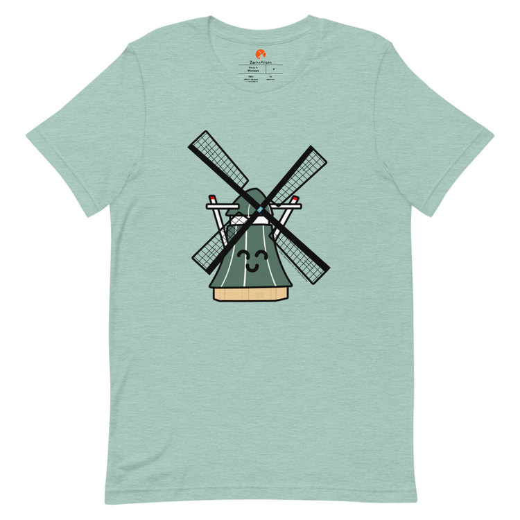 Green Windmill Short-Sleeve Unisex Tee-T-Shirt-Zach + Alison