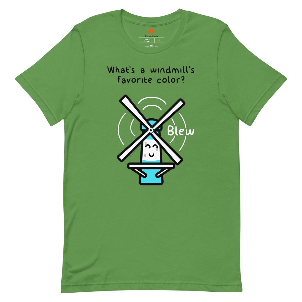 What's a windmill's favorite color? Short-Sleeve Tee-Zach + Alison